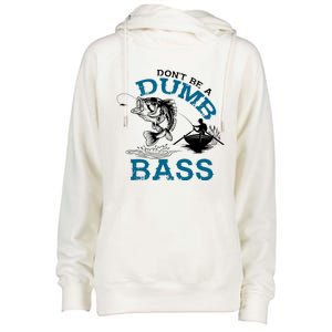 Dont Be A Dumb Bass Fishing Gifts For Fisherman Dad Papa Womens Funnel Neck Pullover Hood