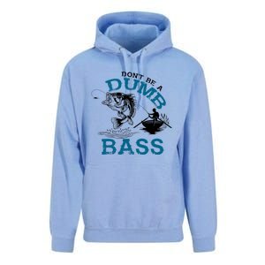 Dont Be A Dumb Bass Fishing Gifts For Fisherman Dad Papa Unisex Surf Hoodie