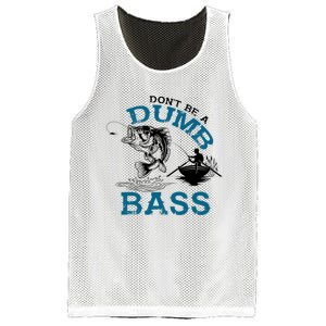 Dont Be A Dumb Bass Fishing Gifts For Fisherman Dad Papa Mesh Reversible Basketball Jersey Tank