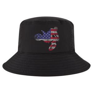 Dirt Bike American Flag Motocross Enduro Cool Comfort Performance Bucket Hat