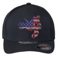 Dirt Bike American Flag Motocross Enduro Flexfit Unipanel Trucker Cap