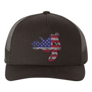 Dirt Bike American Flag Motocross Enduro Yupoong Adult 5-Panel Trucker Hat