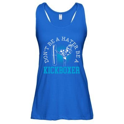 Don't Be A Hater Be A Kickboxer Kickboxing Combat Fighting Gift Ladies Essential Flowy Tank