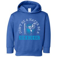 Don't Be A Hater Be A Kickboxer Kickboxing Combat Fighting Gift Toddler Hoodie