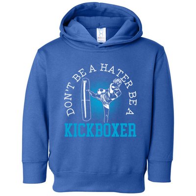 Don't Be A Hater Be A Kickboxer Kickboxing Combat Fighting Gift Toddler Hoodie