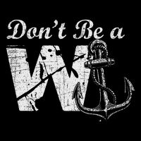 Don't Be A Wanker Funny W And Anchor Word Play Slang Drawstring Bag