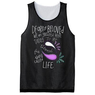 Dearly Beloved Are We Gathered Here Today To Get Through Mesh Reversible Basketball Jersey Tank