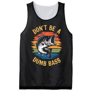 Dont Be A Dumb Bass Funny Fishing Dad Bass Fish Gift Mesh Reversible Basketball Jersey Tank