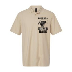 DonT Be A Dumb Bass Fishing Funny Fish Fisherman Softstyle Adult Sport Polo