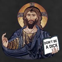 Don't Be A Dick Jesus Book Funny Gift Golf Towel
