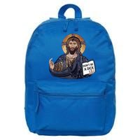 Don't Be A Dick Jesus Book Funny Gift 16 in Basic Backpack