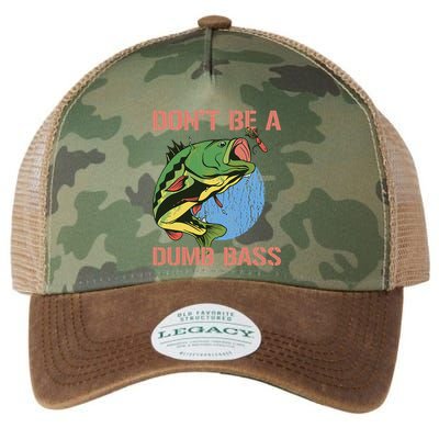 Dont Be A Dumb Bass Funny Fishing Dont Be A Dumb Bass Love Legacy Tie Dye Trucker Hat