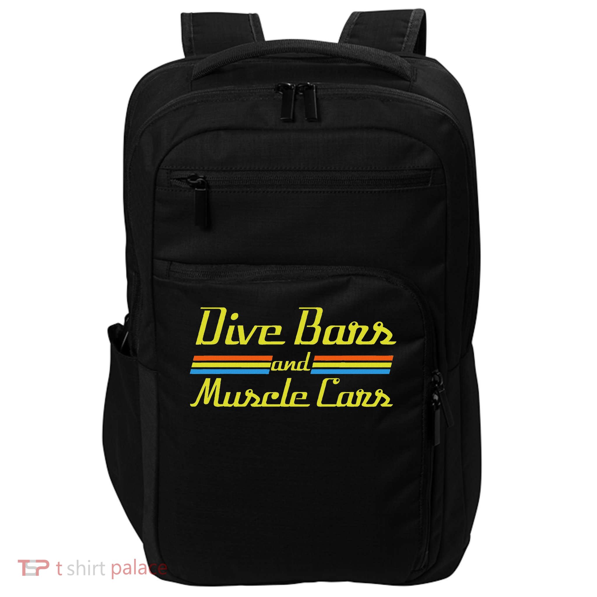 Dive Bars And Muscle Cars 70s Inspired Impact Tech Backpack
