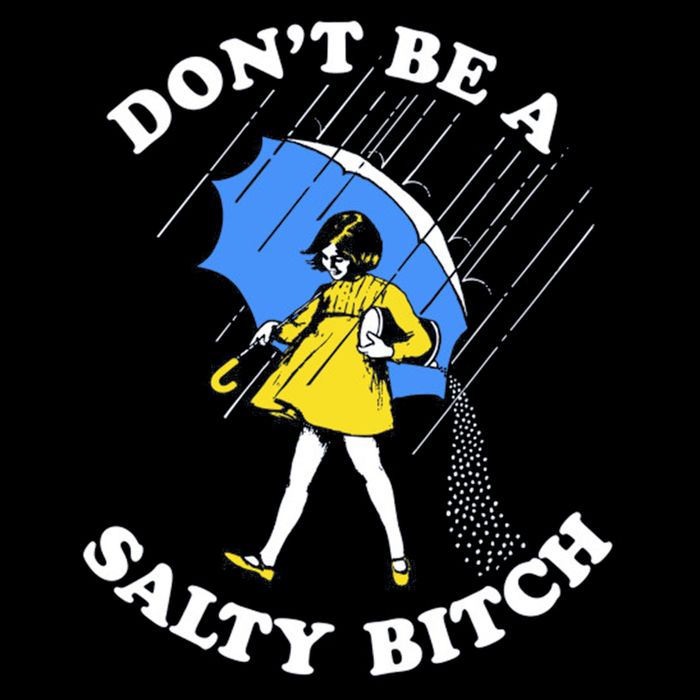 Don't Be A Salty B.i.t.c.h Funny Meme Quote Girl In Rain Impact Tech Backpack