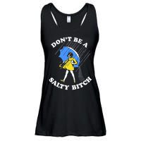 Don't Be A Salty B.i.t.c.h Funny Meme Quote Girl In Rain Ladies Essential Flowy Tank