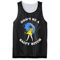 Don't Be A Salty B.i.t.c.h Funny Meme Quote Girl In Rain Mesh Reversible Basketball Jersey Tank