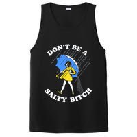 Don't Be A Salty B.i.t.c.h Funny Meme Quote Girl In Rain PosiCharge Competitor Tank