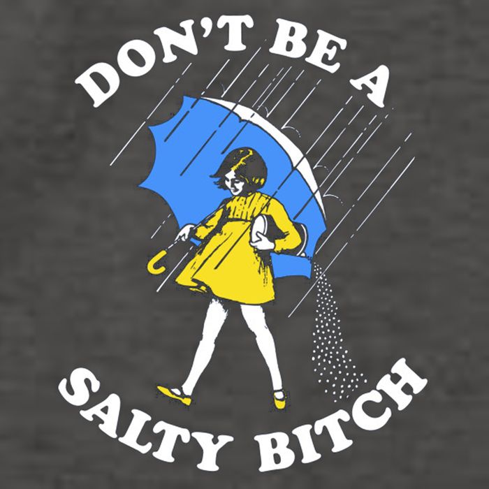 Don't Be A Salty B.i.t.c.h Funny Meme Quote Girl In Rain Vector Backpack