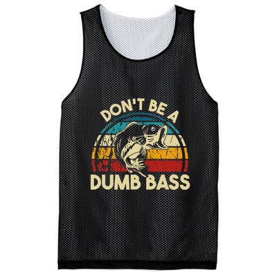 DonT Be A Dumb Bass Funny Fishing Quote Funny Fishing Meme Mesh Reversible Basketball Jersey Tank
