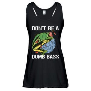 DonT Be A Dumb Bass Funny Fishing Dont Be A Dumb Bass Gift Ladies Essential Flowy Tank