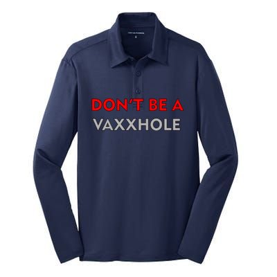 Don't Be A Vaxxhole Silk Touch Performance Long Sleeve Polo