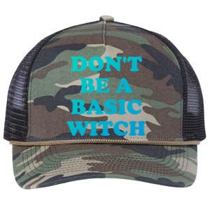 Dont Be A Basic Witch Funny Halloween Funny Gift Retro Rope Trucker Hat Cap