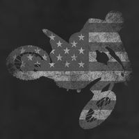 Dirt Bike American Flag Motocross Enduro 7 Panel Mesh Trucker Snapback Hat