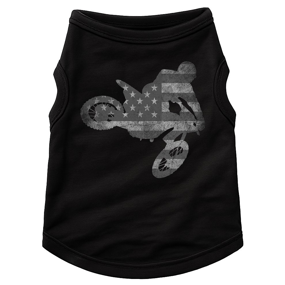Dirt Bike American Flag Motocross Enduro Doggie Tank