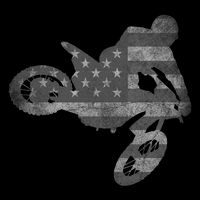 Dirt Bike American Flag Motocross Enduro Doggie Tank