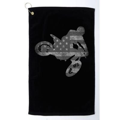 Dirt Bike American Flag Motocross Enduro Golf Towel