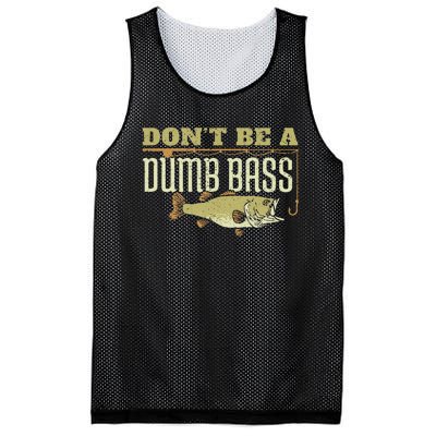 Dont Be A Dumb Bass Fishing Googan Pun Mesh Reversible Basketball Jersey Tank