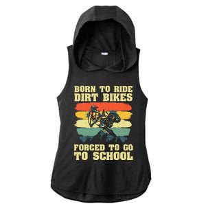 Dirt Bike Art For Motocross Dirt Bike Rider Ladies PosiCharge Tri-Blend Wicking Draft Hoodie Tank