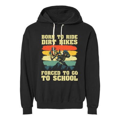 Dirt Bike Art For Motocross Dirt Bike Rider Garment-Dyed Fleece Hoodie