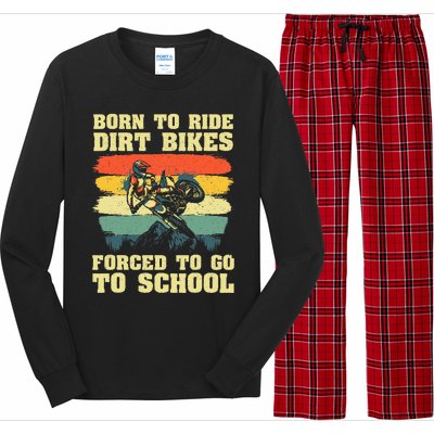 Dirt Bike Art For Motocross Dirt Bike Rider Long Sleeve Pajama Set