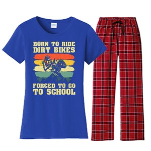 Dirt Bike Art For Motocross Dirt Bike Rider Women's Flannel Pajama Set