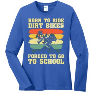 Dirt Bike Art For Motocross Dirt Bike Rider Ladies Long Sleeve Shirt