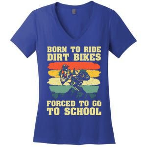 Dirt Bike Art For Motocross Dirt Bike Rider Women's V-Neck T-Shirt