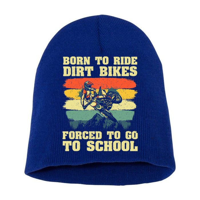 Dirt Bike Art For Motocross Dirt Bike Rider Short Acrylic Beanie