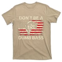 DonT Be A Dumb Bass Vintage Usa Flag Funny Bass Fishing T-Shirt