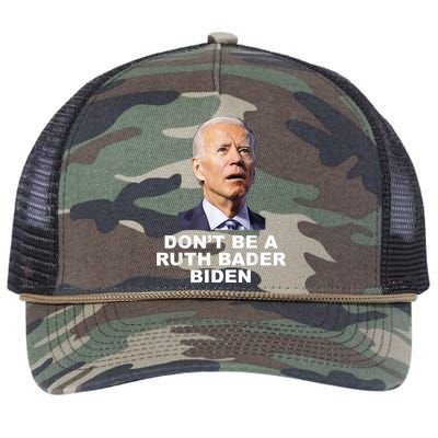 Don’T Be A Ruth Bader Biden Funny Sarcastic Anti Biden Retro Rope Trucker Hat Cap