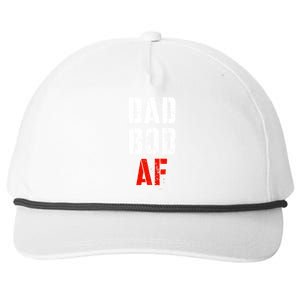 Dad Bod Af Funny Fitness Father's Day Working On My Dad Bod Funny Gift Snapback Five-Panel Rope Hat