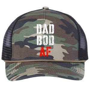 Dad Bod Af Funny Fitness Father's Day Working On My Dad Bod Funny Gift Retro Rope Trucker Hat Cap