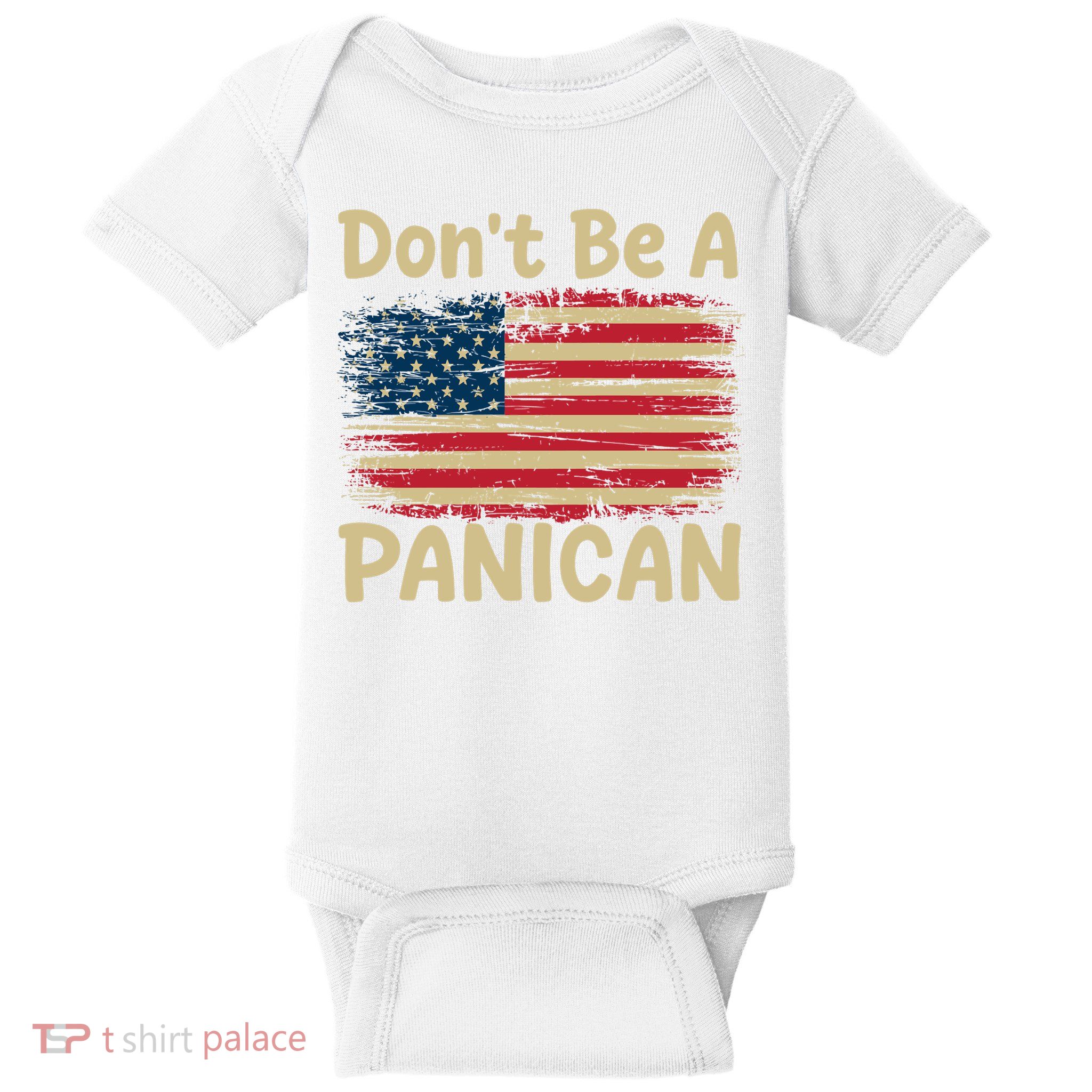 Don't Be A PANICAN Funny Saying Long Sleeve Baby Bodysuit