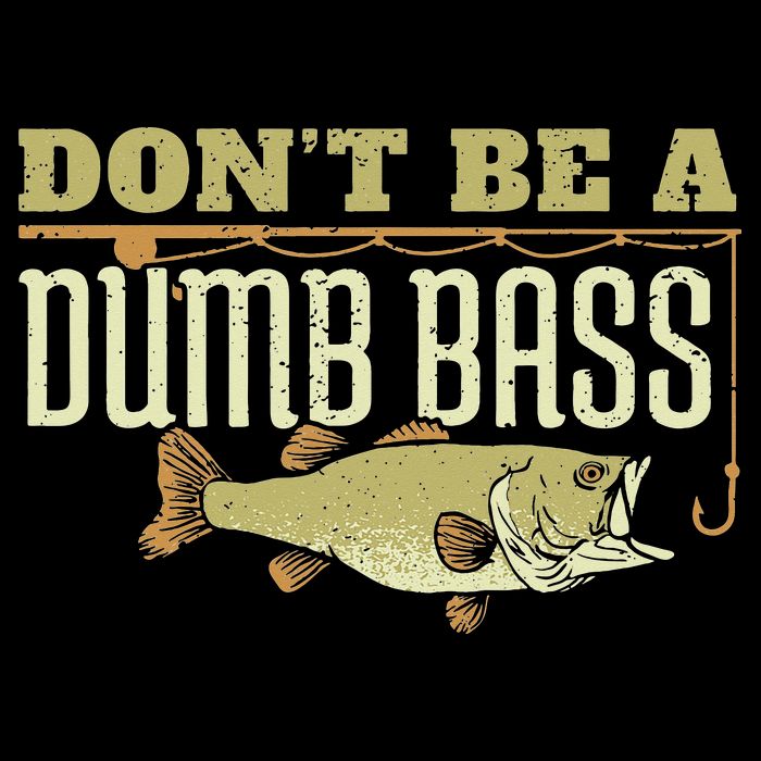 Don't Be A Dumb Bass Fishing Googan Pun 7-Panel Snapback Hat