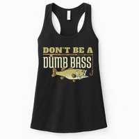 Don't Be A Dumb Bass Fishing Googan Pun Womens Tank Top