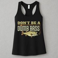 Don't Be A Dumb Bass Fishing Googan Pun Womens Tank Top