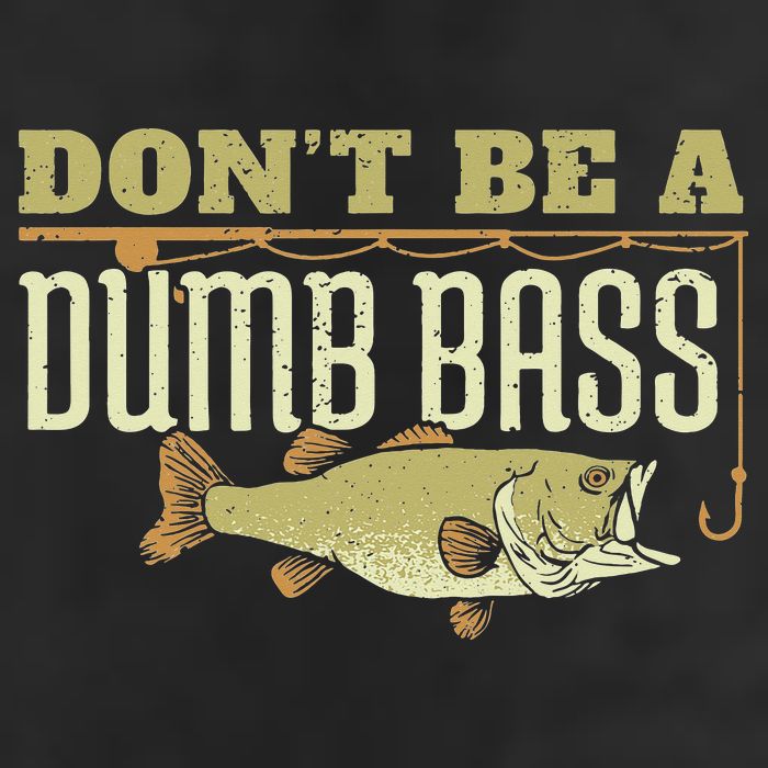 Don't Be A Dumb Bass Fishing Googan Pun Golf Towel