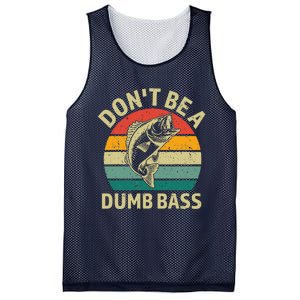 DonT Be A Dumb Bass Funny Fishing Quote Funny Fishing Meme Mesh Reversible Basketball Jersey Tank