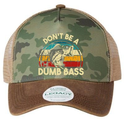 DonT Be A Dumb Bass Funny Fishing Quote Funny Fishing Meme Legacy Tie Dye Trucker Hat