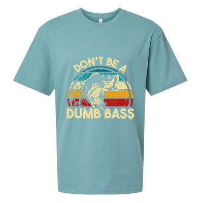 DonT Be A Dumb Bass Funny Fishing Quote Funny Fishing Meme Sueded Cloud Jersey T-Shirt